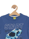 Car Printed Tshirt - Blue