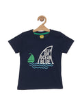 Ocean Printed Tshirt - Navy Blue