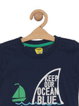 Ocean Printed Tshirt - Navy Blue