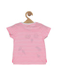 Striped Printed Tshirt - Pink