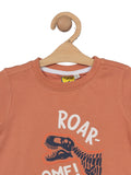 Dinosaur Printed Tshirt - Brown