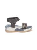 Party Sandals With Velcro - Grey