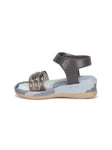 Party Sandals With Velcro - Grey