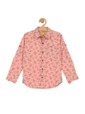 Floral Print Full Shirt - Pink