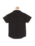 Premium Cotton Solid Half Shirt - Black