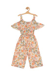 Floral Print Jumpsuit - Cream