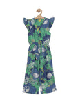 Floral Print Jumpsuit - Blue