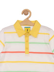 Striped Collar Tshirt - White