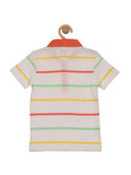 Striped Collar Tshirt - White