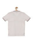 Printed Collar Tshirt - White