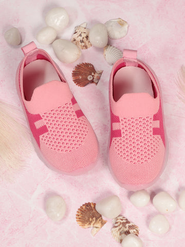 Casual Slip On Shoes With Led Light - Pink