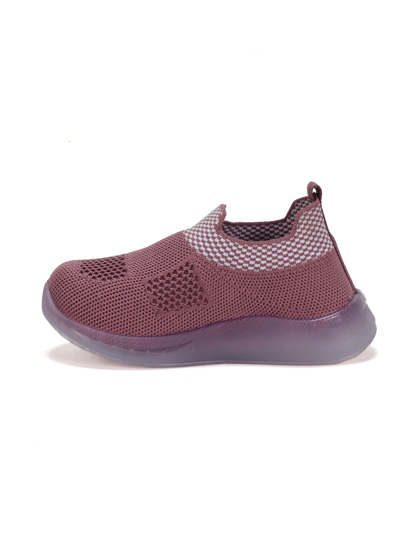 Casual Slip On Shoes With Led Light - Mauve