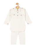 Pathani Kurta Pajama Set - White