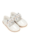 Mary Jane's Belle With Applique Detail - White