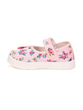 Printed Mary Jane's Belle with Applique Detail - Pink
