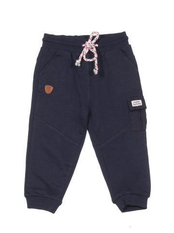 Solid Track Bottoms - Navy Blue