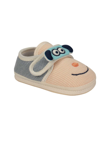 Smile Infant Booties - Blue