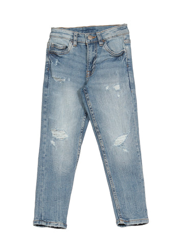 Distressed Slim Fit  Jeans - Blue