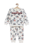 Looney Tunes Printed Fleece Set - Cream