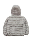 Front Open Polyfill Hooded Jacket - Grey