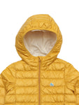 Front Open Polyfill Hooded Jacket - Mustard