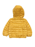 Front Open Polyfill Hooded Jacket - Mustard