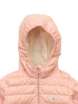 Front Open Polyfill Hooded Jacket - Pink