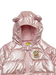 Led Light Polyfill Hooded Jacket - Peach