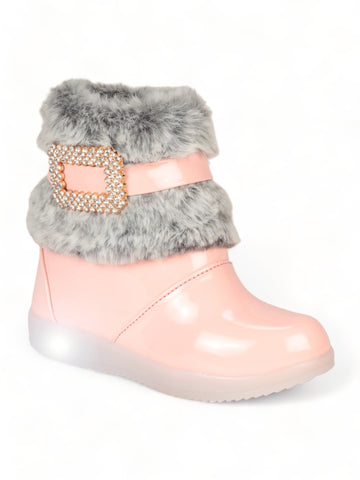 Party Boots With Light - Pink