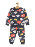 Mickey Mouse Printed Fleece Set - Navy Blue