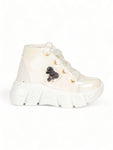 Laced Up Party Boots  - White