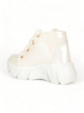 Laced Up Party Boots  - White