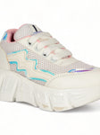 Laced Up Sports Shoes - White