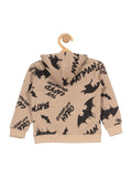 Batman Printed Hooded Sweatshirt Set - Brown