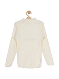 Round Neck Skivvy - Cream