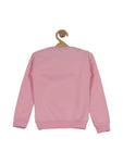 Cute Round Neck Fleece Tracksuit  - Pink