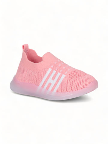 Casual Slip On Shoes With Light - Pink