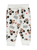 Mickey Mouse Printed Hooded Fleece Tracksuit  - White