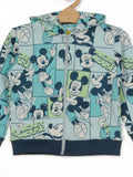 Mickey Mouse Printed Hooded Fleece Tracksuit  - Grey