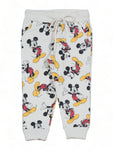 Mickey Mouse Printed Hooded Fleece Tracksuit  - Cream