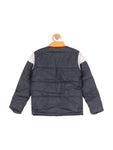 Front Open Polyfill Jacket - Navy Blue