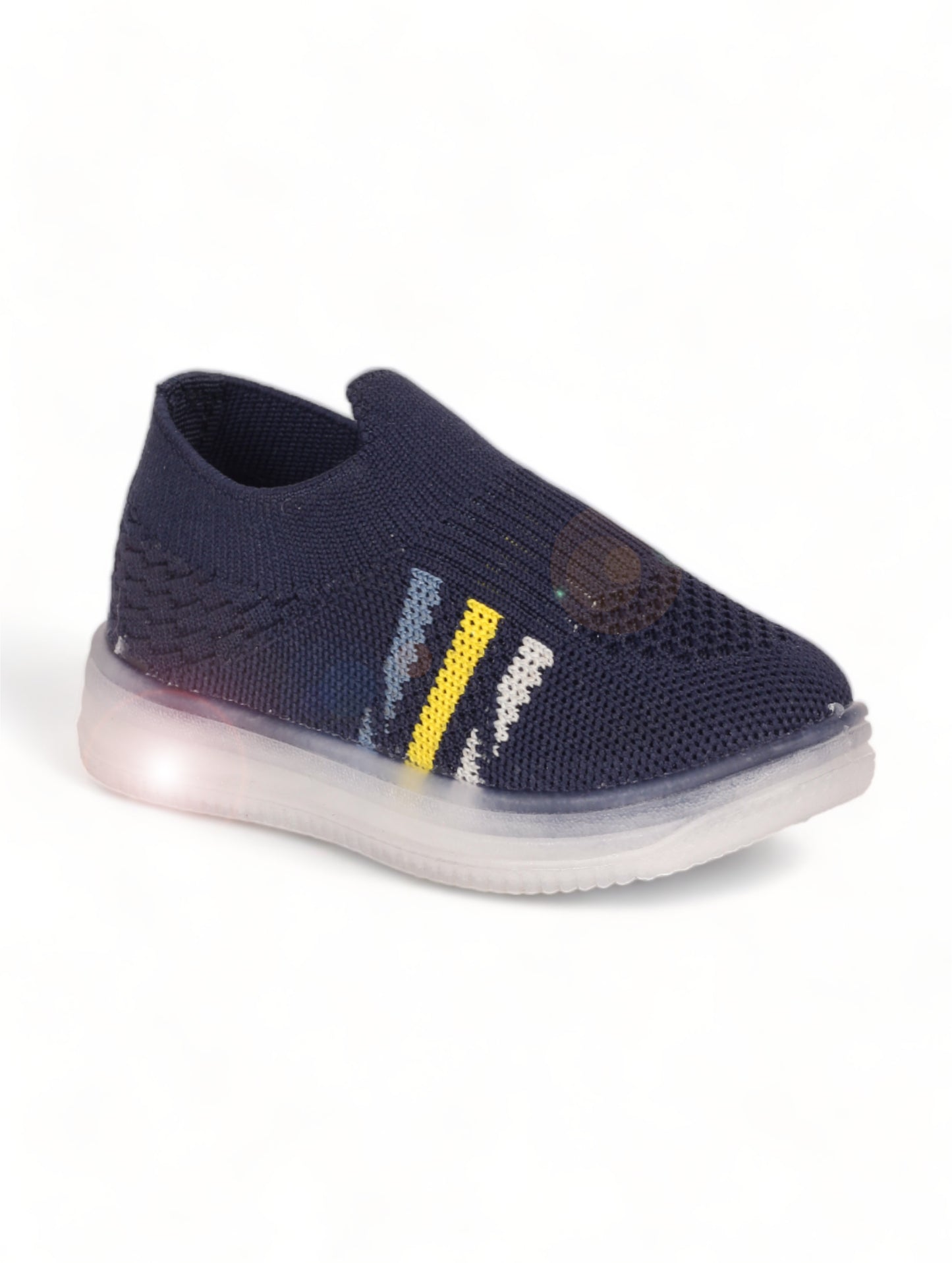 Casual Slip On Shoes With Led Light - Navy Blue