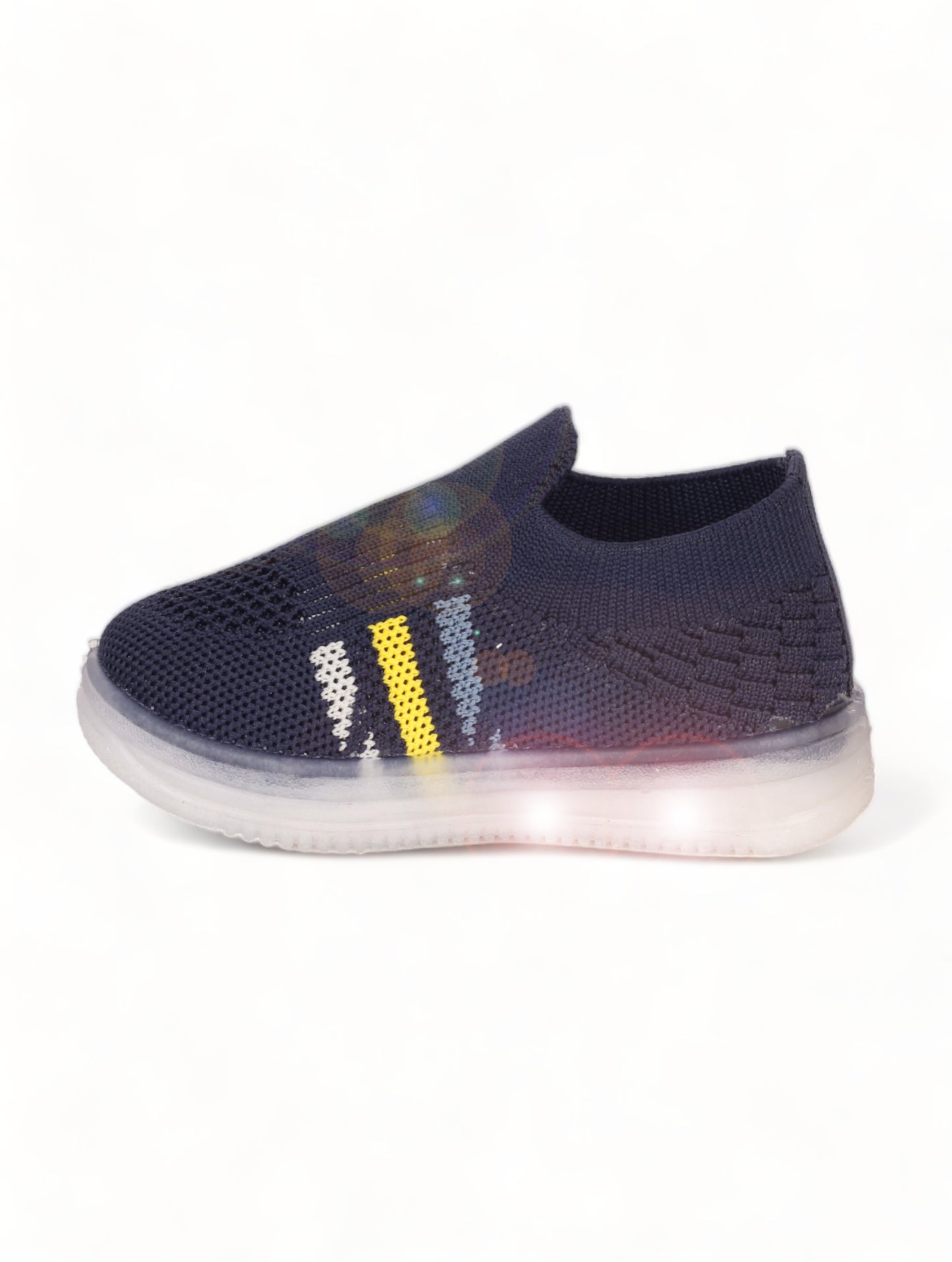 Casual Slip On Shoes With Led Light - Navy Blue