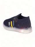 Casual Slip On Shoes With Led Light - Navy Blue