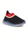Unisex Casual Slip On Shoes With Led Light - Black
