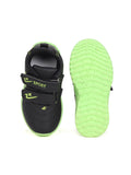 Double Velcro Casual Shoes With Light- Black