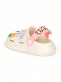 Rabbit Applique Anti-Slip Clogs - Cream