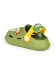 Bear Applique Anti-Slip Clogs - Green