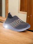 Unisex Casual Slip On Shoes With Led Light - Grey