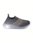 Unisex Casual Slip On Shoes With Led Light - Grey